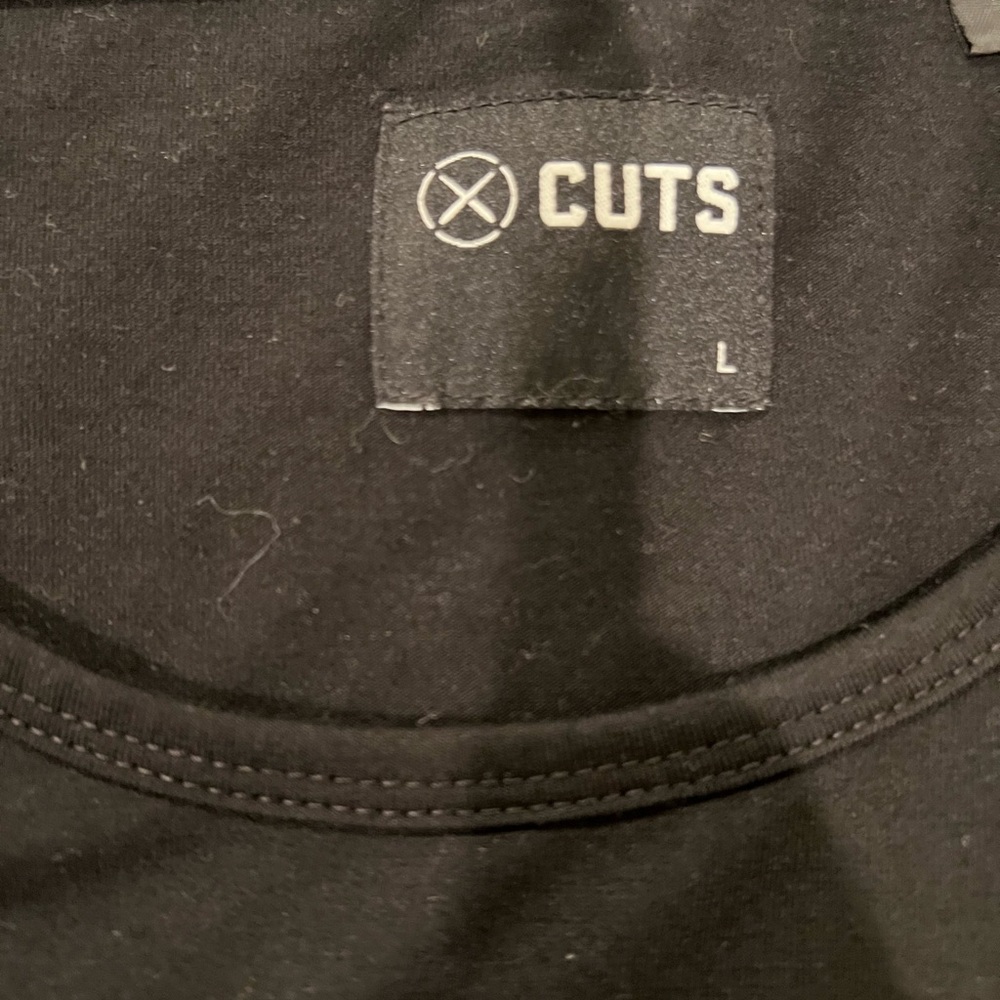 Cuts Black T-Shirt